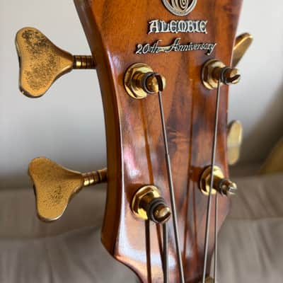 Alembic 20th Anniversary AM 4 string Bass guitar Omega Burl Walnut image 7