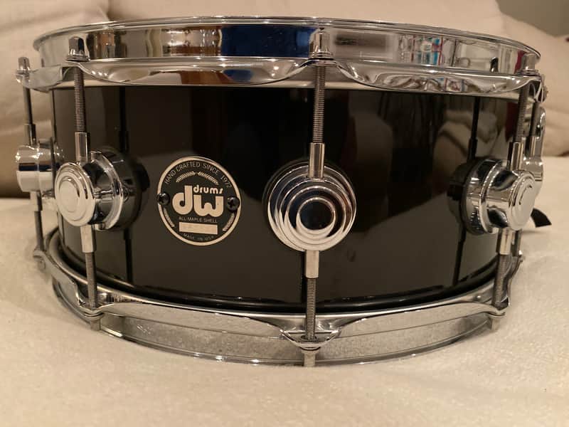 DW Collectors Series Snare Drum 1996 Schwarz Black Keller Shell Kessel image 1