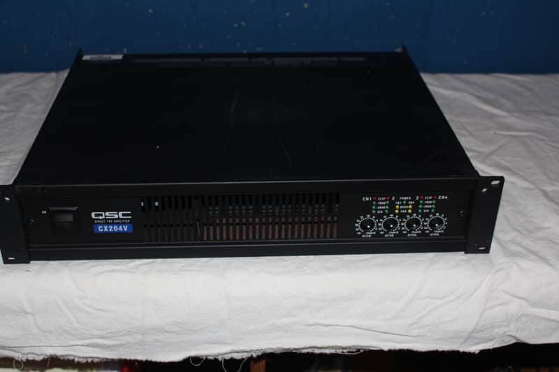 QSC CX204V Four Channel 300 W Per Channel Direct 70 V Power Amp (2 Available) image 1