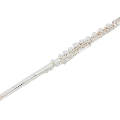 Pearl Flute Quantz 665 Series Offset-G/C-Footjoint/Split-E/Closed Hole/Vigore 3K Gold Lip Gold Lip-Plate, C-Sharp Trill Key, and D-Sharp Roller +CASE | +2-Day | Dealer image 3