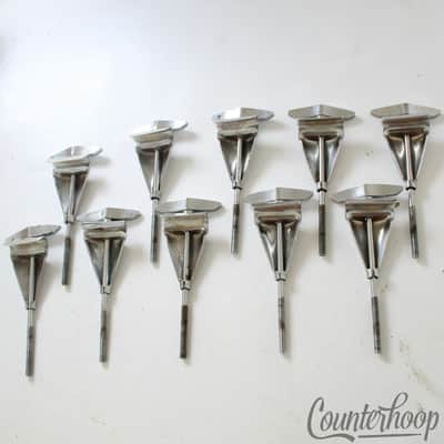 Slingerland 10x Sound King Bass Drum Tension T-Rods+Claws Chrome Vintage 70s USA image 2