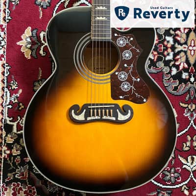 2016 Epiphone EJ-200SCE/VS Sunburst Jumbo Acoustic-Electric Guitar w/Case image 2