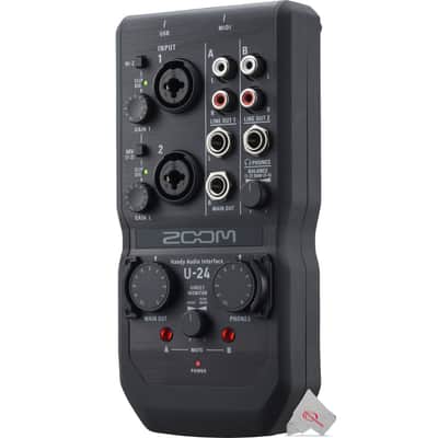 Zoom U-24 Portable 2x4 USB Handy Audio / MIDI Interface image 3