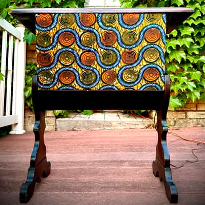 Rotary Connection Wild 1x10 guitar speaker cabinet on legs! Semi closed. Real wood. Lights up. Vintage CTS 10” Alnico speaker. One of a kind / one off. 2026 - Wood image 4