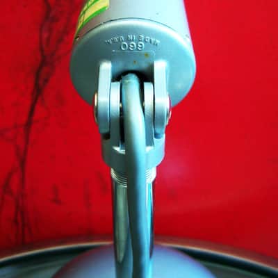 Vintage 1960's Altec 660B dynamic microphone "Salt Shaker" w period stand & cable Hi Z PROP 633A image 9