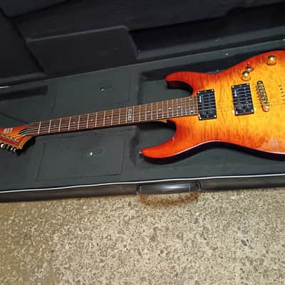 ESP - LTD MH-100QMNT **W/HSC (Polyfoam) 2014 - Amber Sunburst image 19