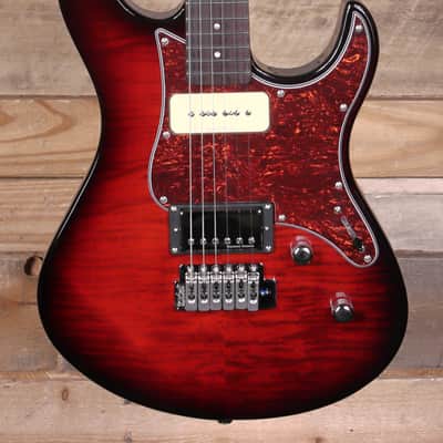 Yamaha PAC611VFM Pacifica Electric Guitar Dark Red Burst image 1