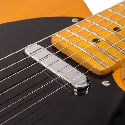 Vintage V52 ICON Electric Guitar - Distressed Butterscotch image 8