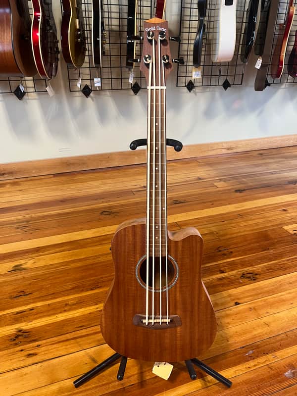 Gold Tone M-Bass/FL Micro 23" Scale Fretless Acoustic/Electric Bass 2010s - Natural image 1