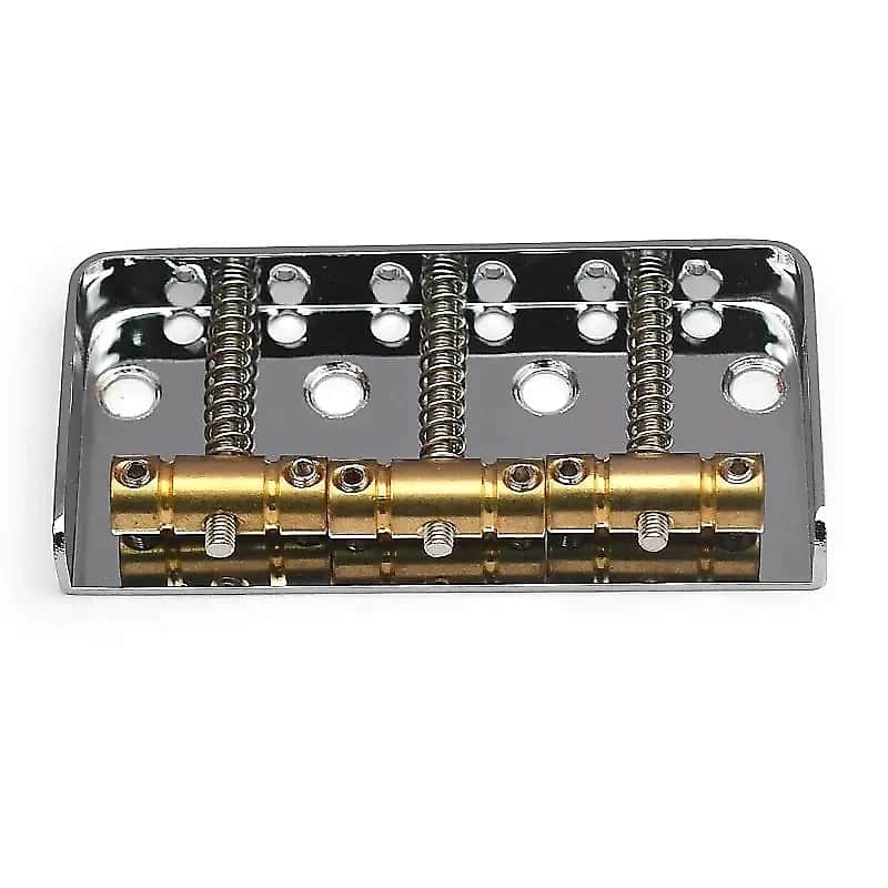 Brass Saddles Telecaster Tele Style Short Fixed Bridge image 1