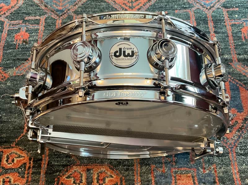 DW Collectors Series 5” x 14”True Sonic Snare Drum - Chrome Over Brass image 1