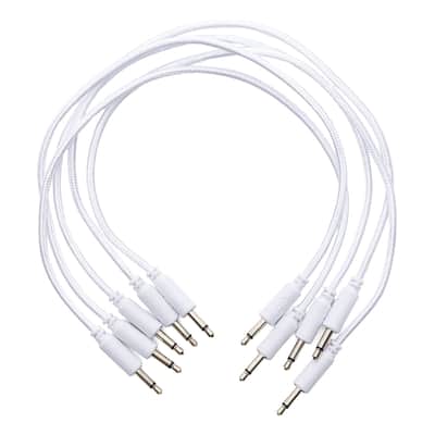 Erica Synths Eurorack Patch Cables (20cm White Braided x 5) image 1