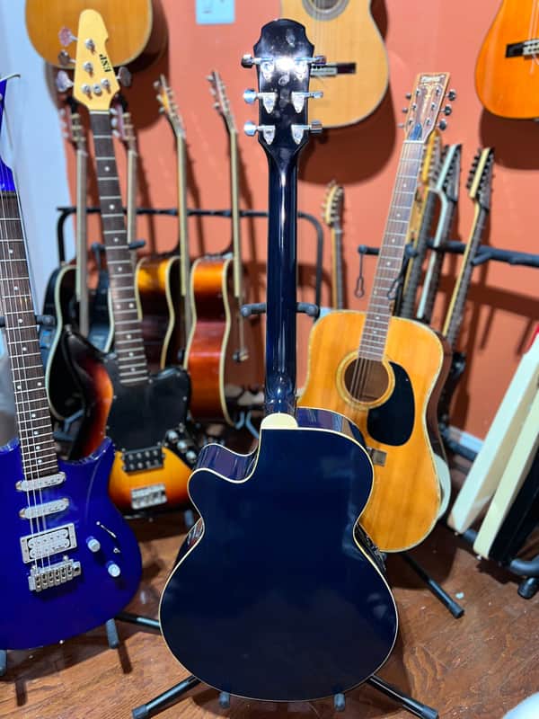 1990s Aria - Elecord FET 500 Blue Burst - Acoustic Electric Guitar