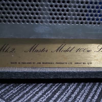 1986 Marshall JCM 800 Lead Series Model 2203 100-Watt Master Volume Head image 8