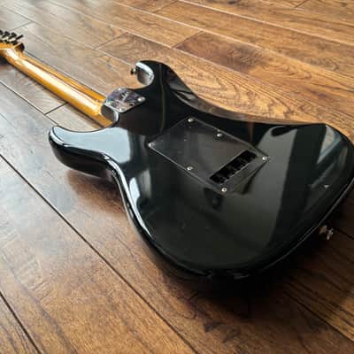 1980s Fender STM-60 Stratocaster Black HSS 'E' Serial Shreddy Electric Guitar MIJ Japan Fujigen Factory image 12