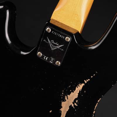 Fender Custom Shop 1962 Relic Jazz Bass - Aged Black image 11