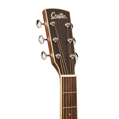 Crafter ES-MAHO TE NAT ES Series Orchestra Solid Sitka Spruce Top Mahogany Neck 6-String Acoustic-Electric Guitar w/Gig Bag image 7