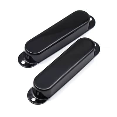Stratocaster Metal Single Coil Pickup Covers (No Holes) - Black 3 Pcs image 4