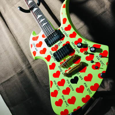 Fernandes MG Green-Heart HIDE/Mockingbird /Burny/B.C.rich image 1