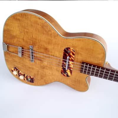 Vintage Original 1950's Kay Howlin' Wolf Thin Twin K162 Natural Blonde Electric Bass Guitar Viol image 21