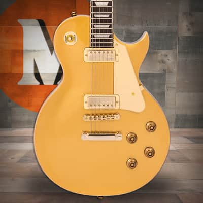 Vintage V100M Mini Double Coil ReIssued Electric Guitar ~ Gold Top (V100MGT) image 1