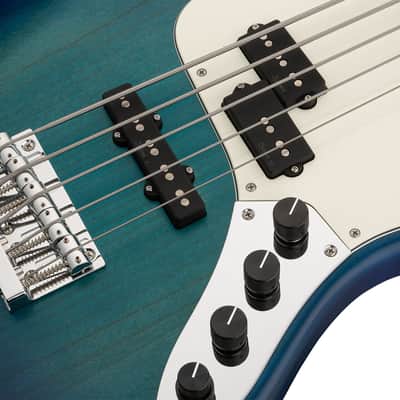 Sadowsky MetroLine 21-Fret Vintage PJ Bass 5 String, Red Alder Body, Bora Blueburst Transparent Satin image 5
