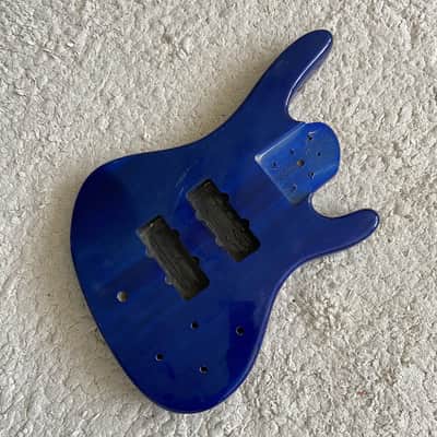 Blue DIY Project Bass Guitar Body image 2