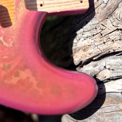 Pink Paisley Strat ST  Body, Aged, Relic , Nitro , Ash image 7