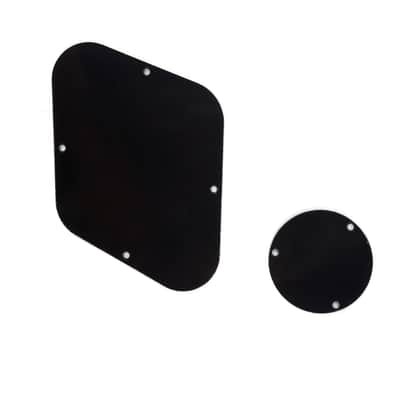 Brio Les Paul Backplate & Switch Cover 3 Ply Black image 1