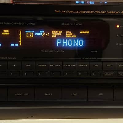 Sony Sony STR-D711 is an AM/FM stereo receiver with Dolby Pro Logic and 5.1 channel 90s  - Black image 1