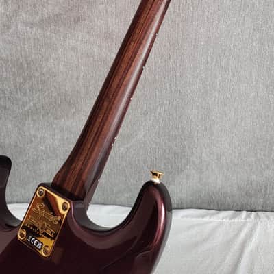 Custom Squier 40th Anniversary Gold Edition Stratocaster - Ruby Red Metallic, 100% Rosewood Neck (2022) image 24