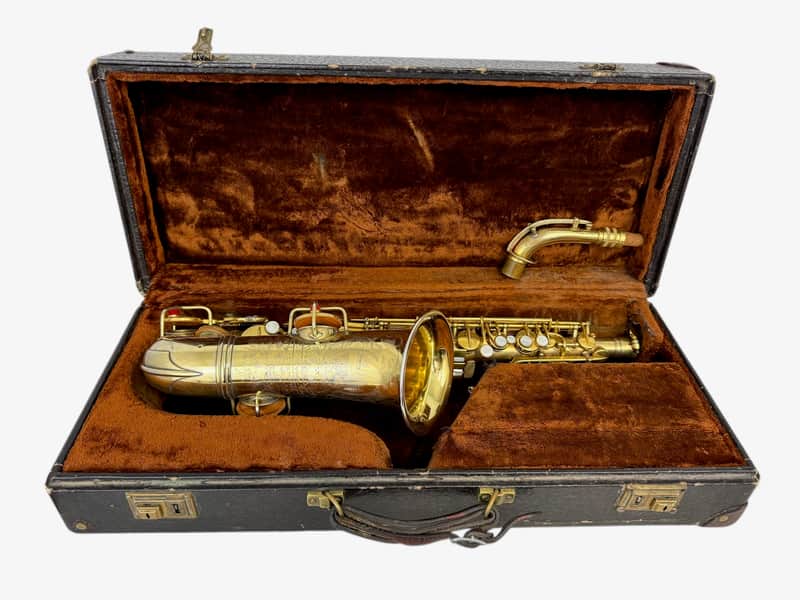 Conn Gold Plated New Wonder II Chu 213xxx Alto Saxophone RARE PORTRAIT ENGRAVING image 1
