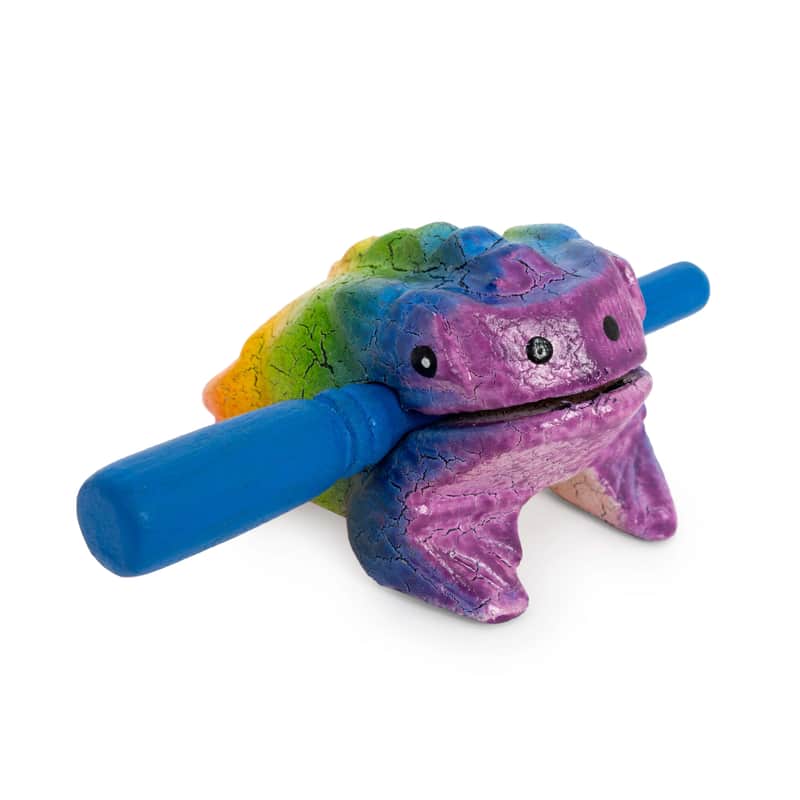 Mini Coloured frog guiro with scraper 2025 image 1