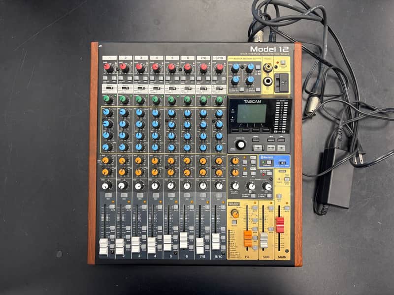 TASCAM Model 12 Multitrack Recorder / Mixer / USB Interface 2020 - Present Black with Wood Cheeks image 1