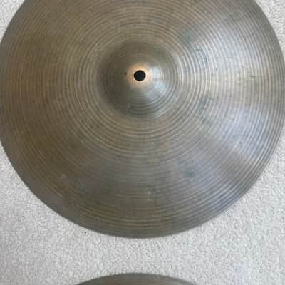 Zildjian Hollow Logo 15” Quick Beat Hi Hat Cymbals - 1467 1608 Grams 70s - Cu image 5
