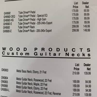 Chandler Dealer Price List 1988-1989 Tube Driver Body Neck image 4