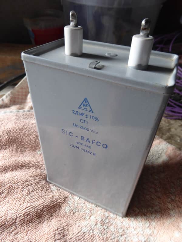 2.2µF 2500V paper oil SIC-SAFCO capacitor image 1
