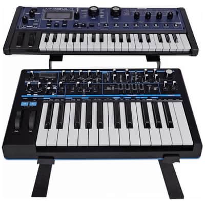 Rockville Dual Laptop+Controller Stand for M-Audio Oxygen 49 MK IV Keyboard image 10