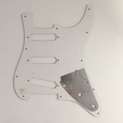 Lefty Vintage Style Beveled Edge Strat Pickguard Aged Custom Strat Style 3 Ply Relic White Left Micro Pots #3 image 13