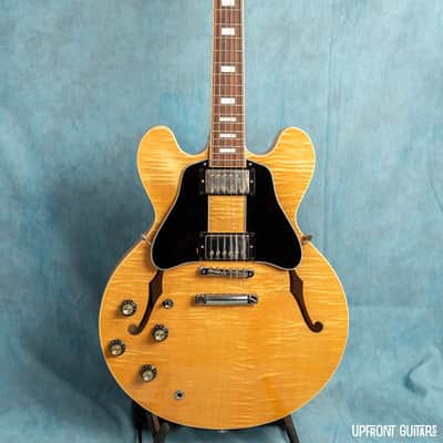 USED Gibson ES-335 Figured Left-Handed Antique Natural "Demo" 2021 Semi-Hollow Electric Guitar w/OHSC image 8