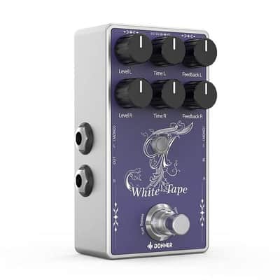 Tape Delay Guitar Effect Pedal, White Tape Stereo Tape Delay Transparent Boost True Bypass image 1