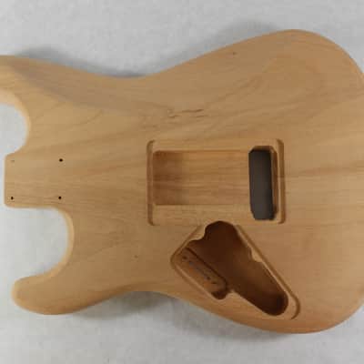 Unfinished Mahogany SSS guitar body - fits Fender Strat Stratocaster neck Floyd Rose J1116 image 3