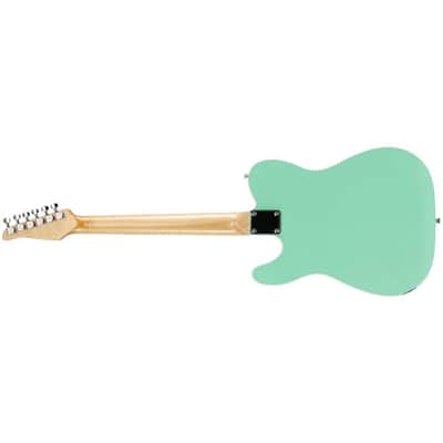LyxPro 39" Telecaster Solid Electric Guitar, Full-Size Paulownia Body, Green image 6