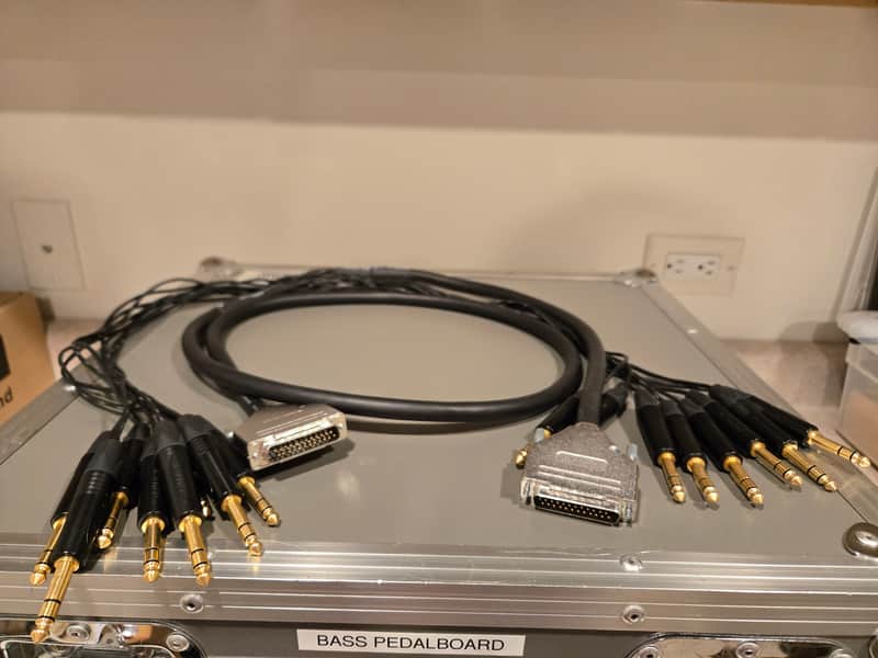 (2) Mogami Pro Audio LA-built 8 CH DB25 to TRS Snakes (3' and 5') image 1