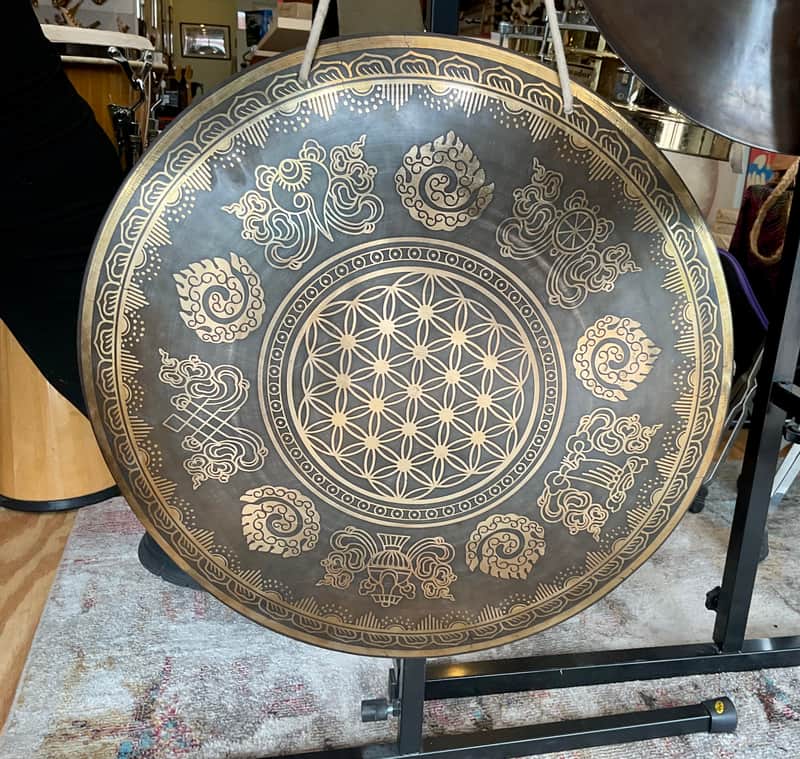Flower of Life 20" Prayer Gong w/ Beater image 1