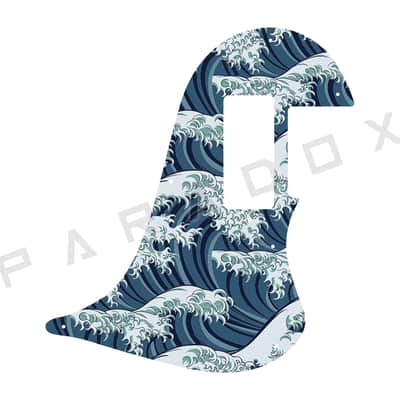Custom Pickguard For 2022 - 2025 Made in China Firefly FFJA Guitar - Japanese Wave Tattoo Graphic .090"