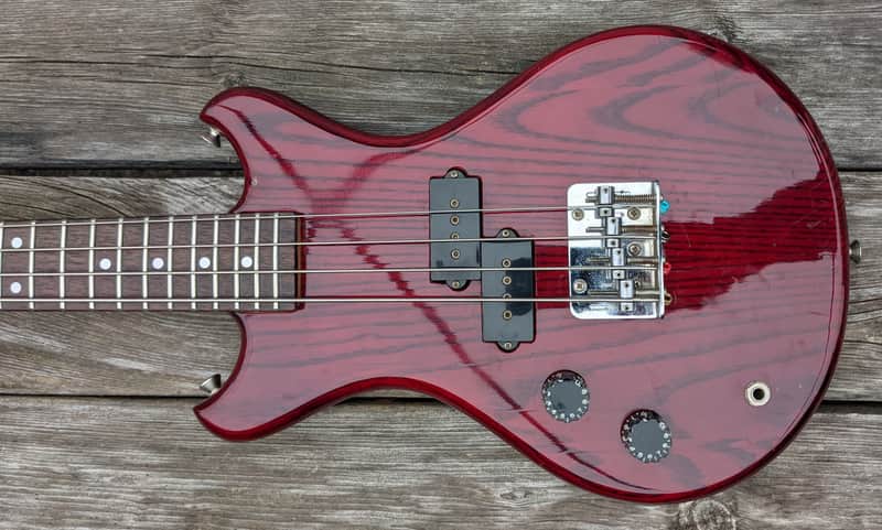 Lefty 1983 Quest by Vantage travel bass 25" trans cherry - Made in Japan image 1