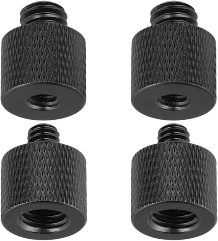 4pcs Mic Stand Adapter, 1/4 Male to 3/8 Female and 3/8 Male to 1/4 Female Tripod Screw Adapter Camera Screw Adapter for Microphone Stand Tripod Camera Mount image 1