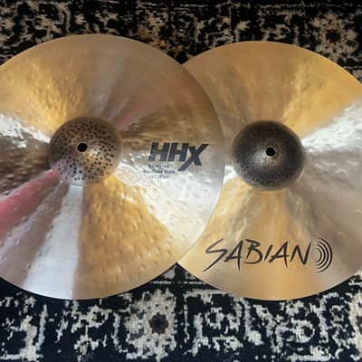 Sabian 15" HHX Complex Medium Hi-Hat Cymbals (Pair) - Natural image 1
