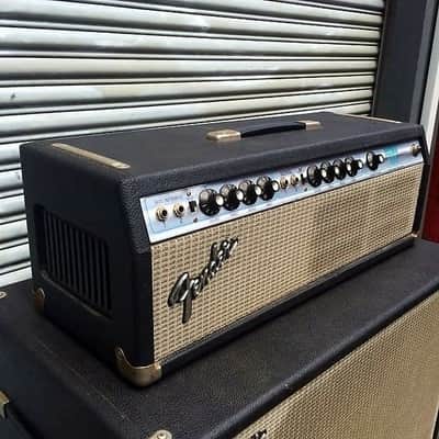 Fender Bassman 135 Head and speaker cabinet matching stack original vintage 1970s Silverface image 7